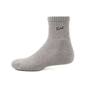 【 PULO】慢跑機能氣墊短筒襪-L灰