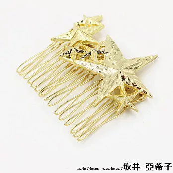 『坂井.亞希子』甜美海星造型髮插梳 -金色