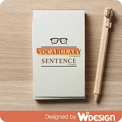 [W2Design] 學習養成─單字、例句練習本─眼鏡仔