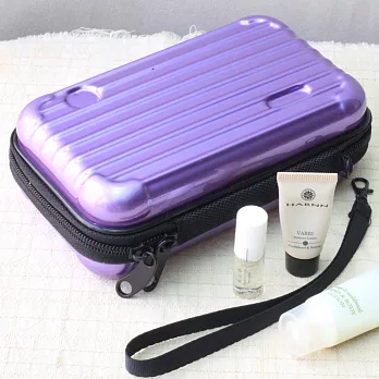行李箱造型收納包、盥洗包、化妝包‧繽紛紫