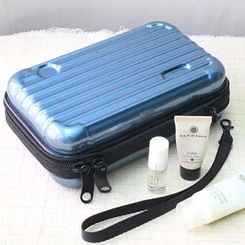 行李箱造型收納包、盥洗包、化妝包‧明漾藍