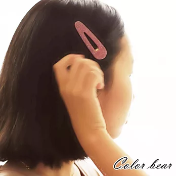【卡樂熊】韓版少女星空系簡約髮夾(三款)-水滴粉色