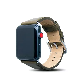 Apple Watch 皮革錶帶 42mm-橄欖綠
