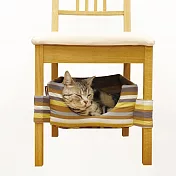 CattyMan貓用隱密安心睡窩-藍綠紋