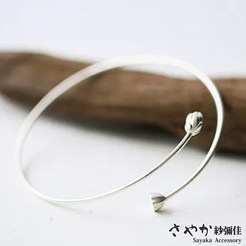 【Sayaka紗彌佳】花語回憶系列荷花造型銀手環