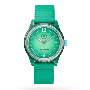 Q&Q SmileSolar 拚色款 012太陽能手錶/35mm-草皮綠