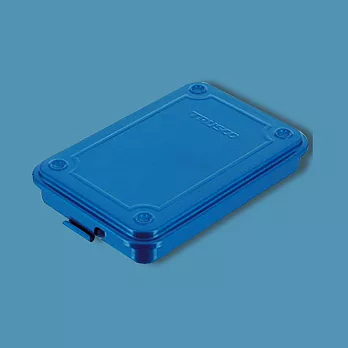 【Trusco】上掀式收納盒（薄型）-鐵藍