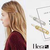 【Hera赫拉】 日韓頭飾瀏海髮卡一字夾 迴紋針造型邊夾銀色邊夾