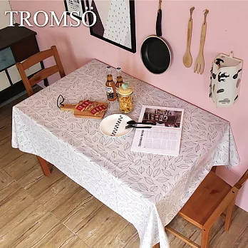 TROMSO北歐生活抗汙防水桌布-淨白小葉