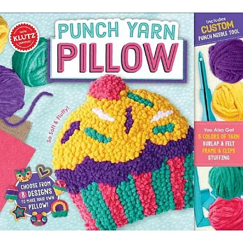 [美國KLUTZ]Punch Yarn Pillow 可愛小抱枕