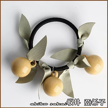 『坂井．亞希子』簡約百搭糖果色圓珠球球造型髮圈 -黃色