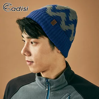 ADISI Primaloft森林針織雙層保暖反折扁帽AS18095 / 城市綠洲 (毛帽、針織帽)F寶藍