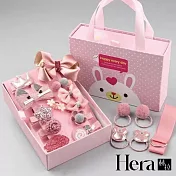 【Hera 赫拉】萌萌女孩公主髮飾禮物盒粉色