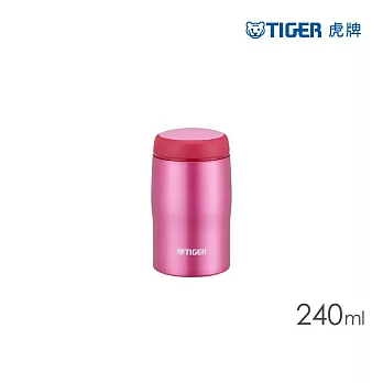 TIGER虎牌 304不鏽鋼保溫杯_日本製超輕量高效環保杯240ml(MJA-B024)  亮粉色