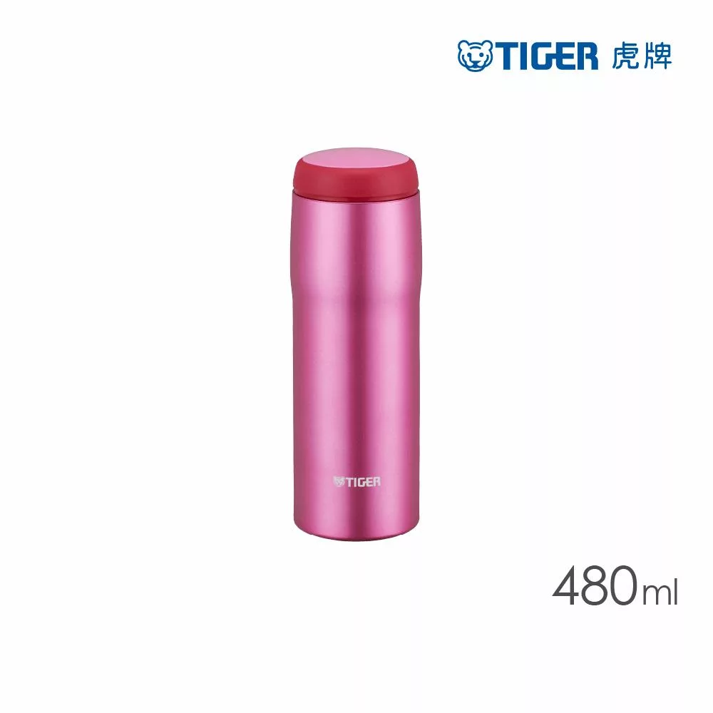 TIGER虎牌 304不鏽鋼保溫杯_日本製超輕量高效環保杯480ml(MJA-B048) 亮粉色