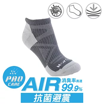 瑪榭 AIR抗菌除臭 氣墊襪/短襪(25~27cm)L灰灰