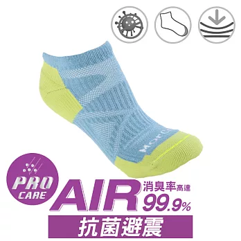 瑪榭 AIR抗菌除臭 氣墊襪/短襪(22~24cm)M藍綠