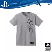 PlayStation 圖騰格調  條紋圖形T恤(OLP-TEE-23)M灰色