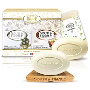 South of France 南法馬賽皂 - 梔子花乳木果油保濕潤澤組 (梔子花+乳木果油 170gx2) 加贈專屬皂盤 + 沐浴手套