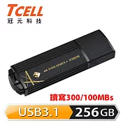 TCELL 冠元-USB3.1 256GB 4K EVO 璀璨黑金隨身碟黑金
