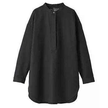 [MUJI無印良品]女新疆棉二重織長版衫M~L黑色