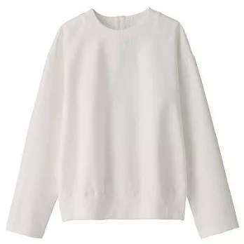 [MUJI無印良品]女新疆棉二重織螺紋套衫XL白色