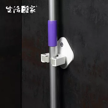 【生活采家】浴室強力無痕貼掃除拖把架#57008