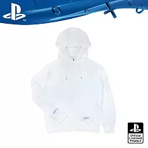 PlayStation 立體鋼印Logo刷毛口袋連帽T(OLP-JBK-08)L白