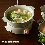 recolte 日本麗克特 Tanto 1.9L調理鍋(含章魚燒烤盤)簡約白