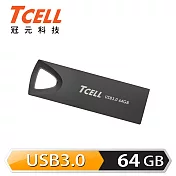 TCELL 冠元-USB3.0 64GB 浮世繪鋅合金隨身碟(墨黑)