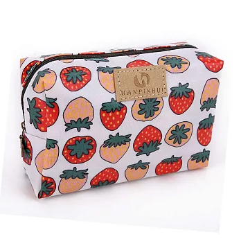AmaZing 防水印花牛津布多功能化妝包 (9款任選)草莓