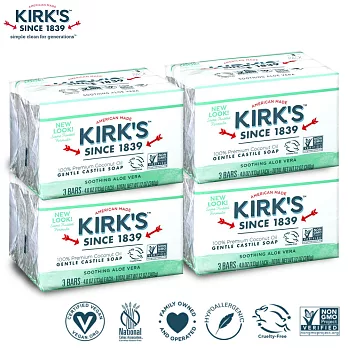 Kirks Natural 柯氏經典皂-舒緩蘆薈精華12入組113g x12