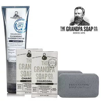 Grandpa’s Soap 神奇爺爺 奇蹟活炭大麻籽薄荷專業潔淨組 – 4.25 oz x2 + 280mL