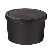 [MUJI無印良品]聚丙烯旋帽圓型便當盒/黑色/460ml