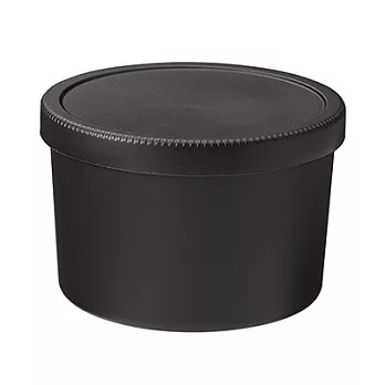 [MUJI無印良品]聚丙烯旋帽圓型便當盒/黑色/460ml