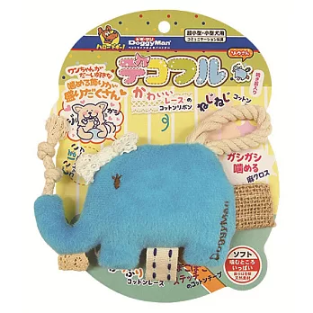 DoggyMan犬貓用藍大象絨毛玩具