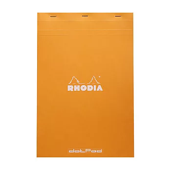 【Rhodia】N°19_A4+ 上掀式筆記本_5x5點格內頁80張_ 橘色