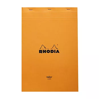 【Rhodia】N°19_A4+ 上翻式筆記本_橫線留邊淡黃色內頁80張_橘色