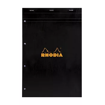 【Rhodia】N°20_A4+ 4邊孔上掀式筆記本_5x5點格內頁80張_ 黑色