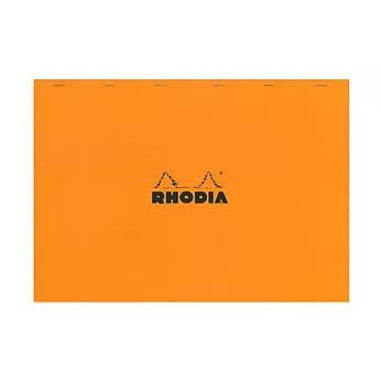 【Rhodia】N°38 上掀筆記本_5x5方格內頁80張_橘色