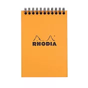 【Rhodia】Classic_A6 上掀線圈筆記本_方格內頁_ 橘色