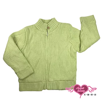 【天使霓裳-童裝】自然亮眼 兒童素色長袖保暖毛衣外套36M綠