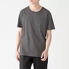 [MUJI無印良品]男印度棉附口袋圓領T恤S深灰
