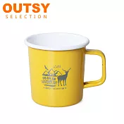 【OUTSY嚴選】高山水鹿琺瑯杯390ml(黃色)