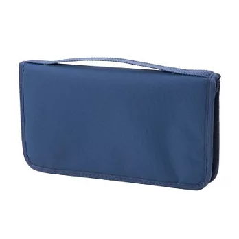 [MUJI無印良品]聚酯纖維護照夾.附透明內袋/深藍.約23.5x13x2.5cm
