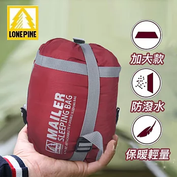 【澳洲LONEPINE】加大型四季輕量超迷你睡袋 三色任選紅色