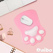 aibo Q彈3D立體貓掌 護腕滑鼠墊甜美粉