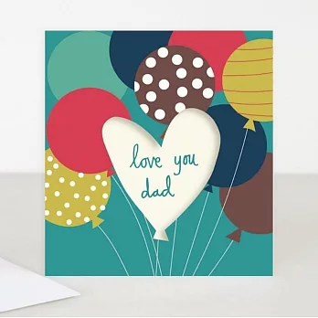 【caroline gardner】Love You Dad Balloons Card ＃父親節＃感謝卡＃LUN011