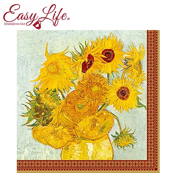 【義大利 EasyLife】餐巾紙 -十二朵向日葵