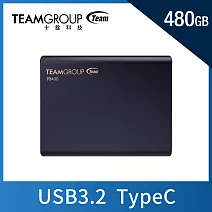 TEAM 十銓 PD400 480GB 外接SSD 鋁合金 IP66 防水、防塵、防震 外接式固態硬碟 (附USB編織線x2條)